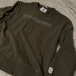 Zero fox trot army green sweatshirt